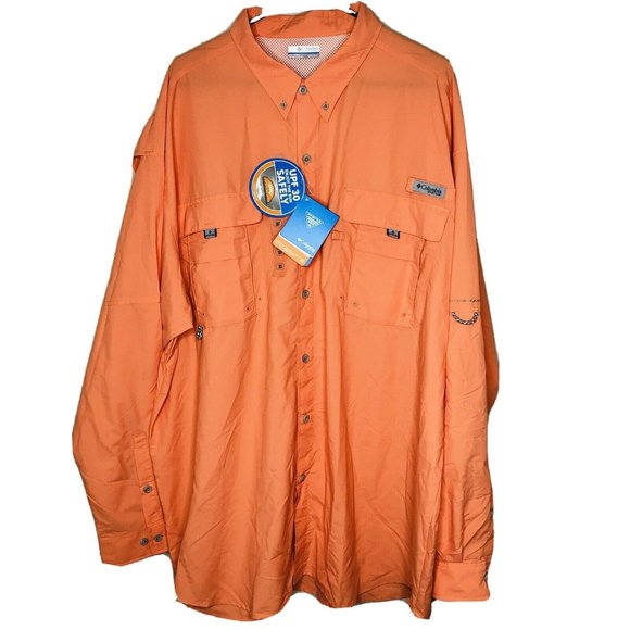 New Columbia PFG Fishing Polo Button Up Down UV Su - Picture 1 of 6